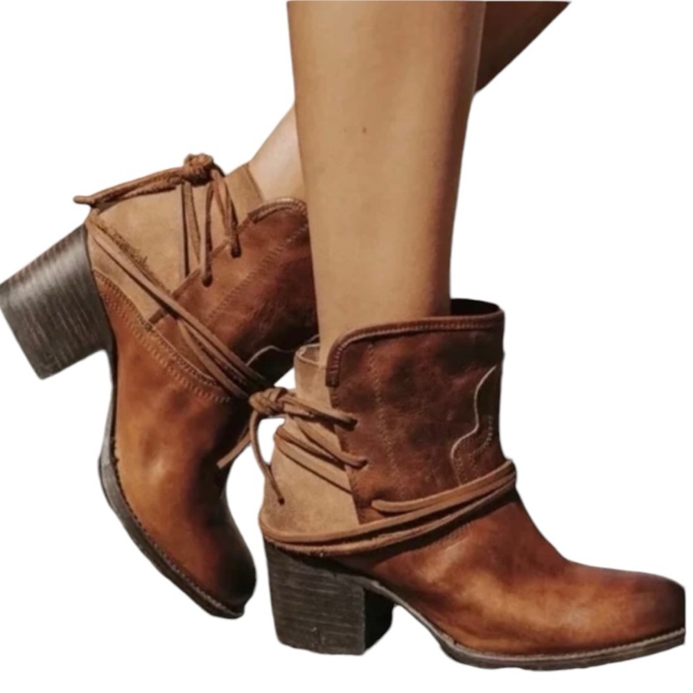 Freebird Casey Women’s Brown Leather Booties Size 6